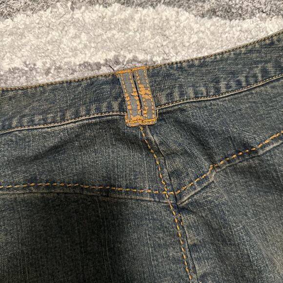 Dark denim midi maxi skirt side slit Y2K 90s fits like size medium by Lee - Picture 7 of 8